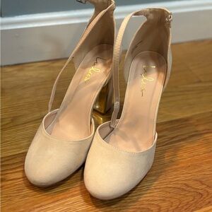 Lulu's Nude Strap Heels